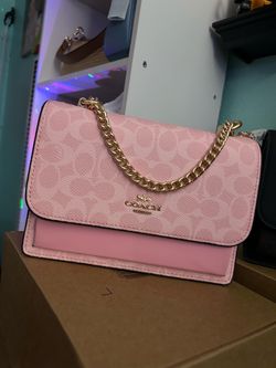 Coach Pink Signature Chain Crossbody Bag