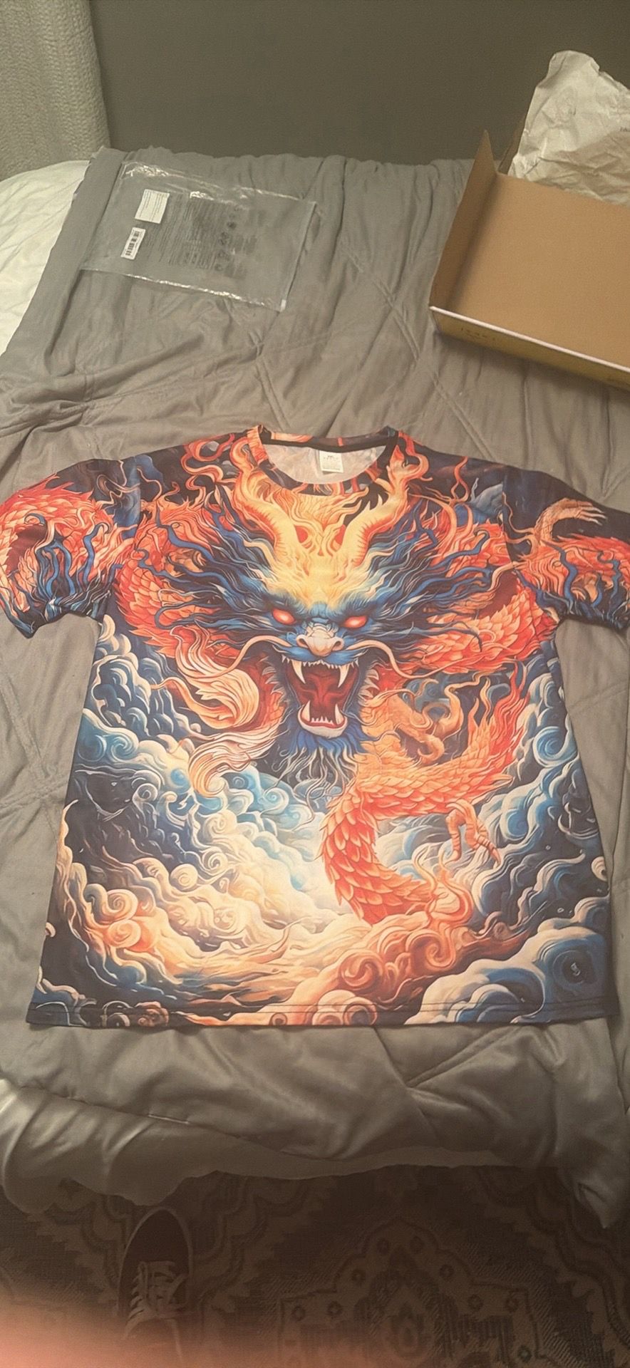 Colorful Dragon T Shirt 2XL 100% Polyester