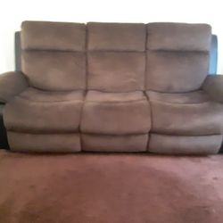 Matching Brown Reclining Sofa Set