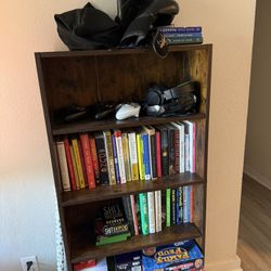 Wooden Bookshelf – Multi-Compartment Storage Unit