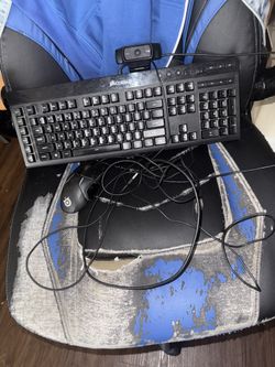 Corsair led keyboard , 1080p camera for streaming and gaming mouse