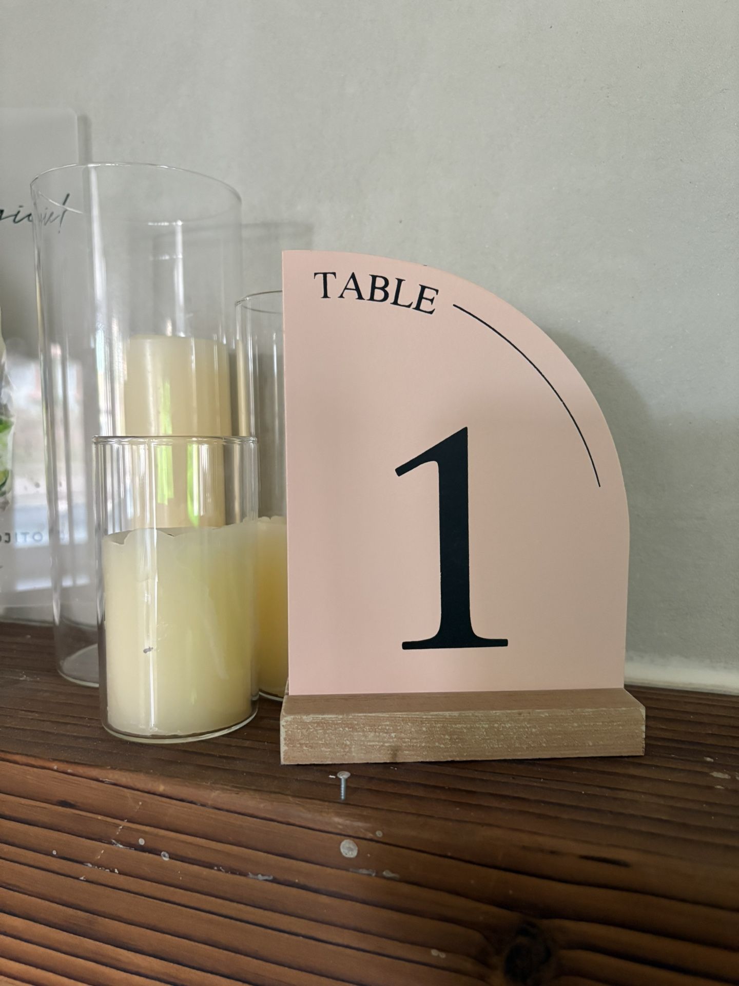 Wedding Table Numbers