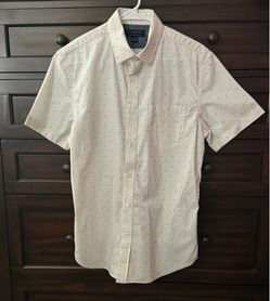 Banana Republic, White Short Shirt, Medium, Slim Fit