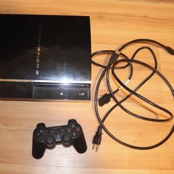 Sony PlayStation 3 CECHA01 60GB Backwards Compatible + Controller & Cables