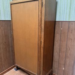 Antique Wood Cabinet Bookshelf With Claw Feet 
