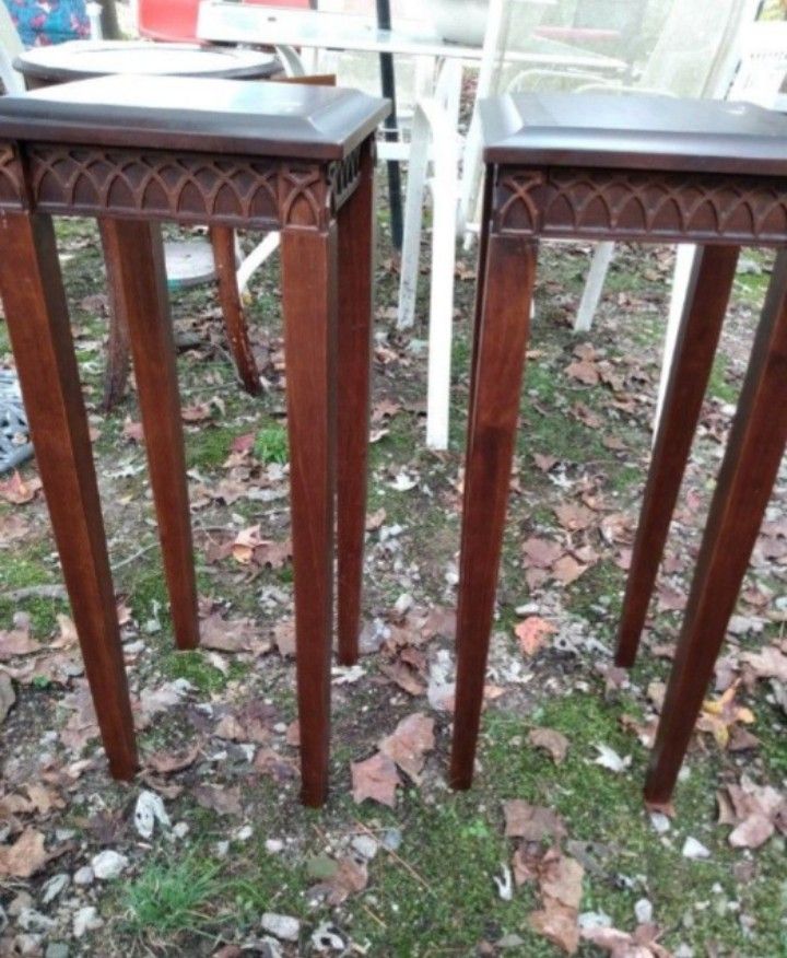 2 Beautiful Carved Tables
