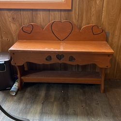 Cute Little Bench With Hearts