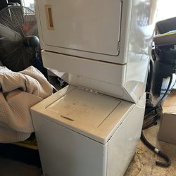 Stacked washer and dryer