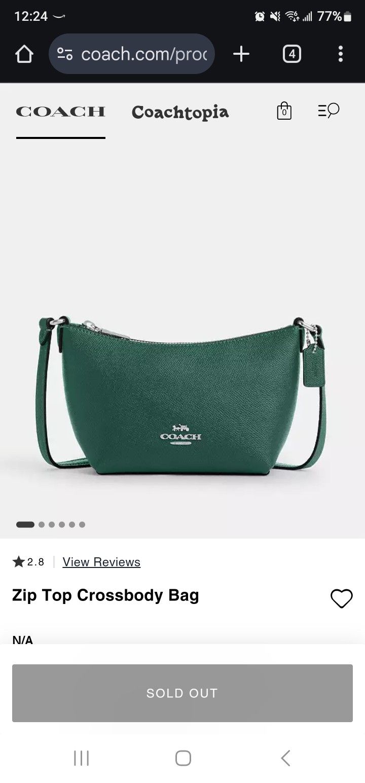 Coach Zip Top Crossbody
