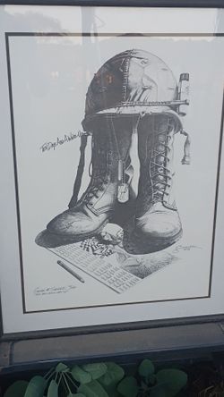 Vietnam memorial atr print "10 Days And A Wake Up" by artist George M. Shriver
