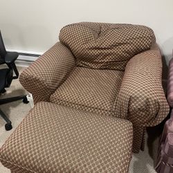 Sofa chair - Overstuffed, Brown