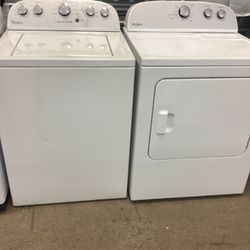 Whirlpool Top load 3.5 cu.ft. Washer And Electric 7.0 cu.ft. Dryer Used Set 