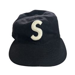 Supreme Ebbets S Logo Fitted 6-Panel Cap Size 7 3/8