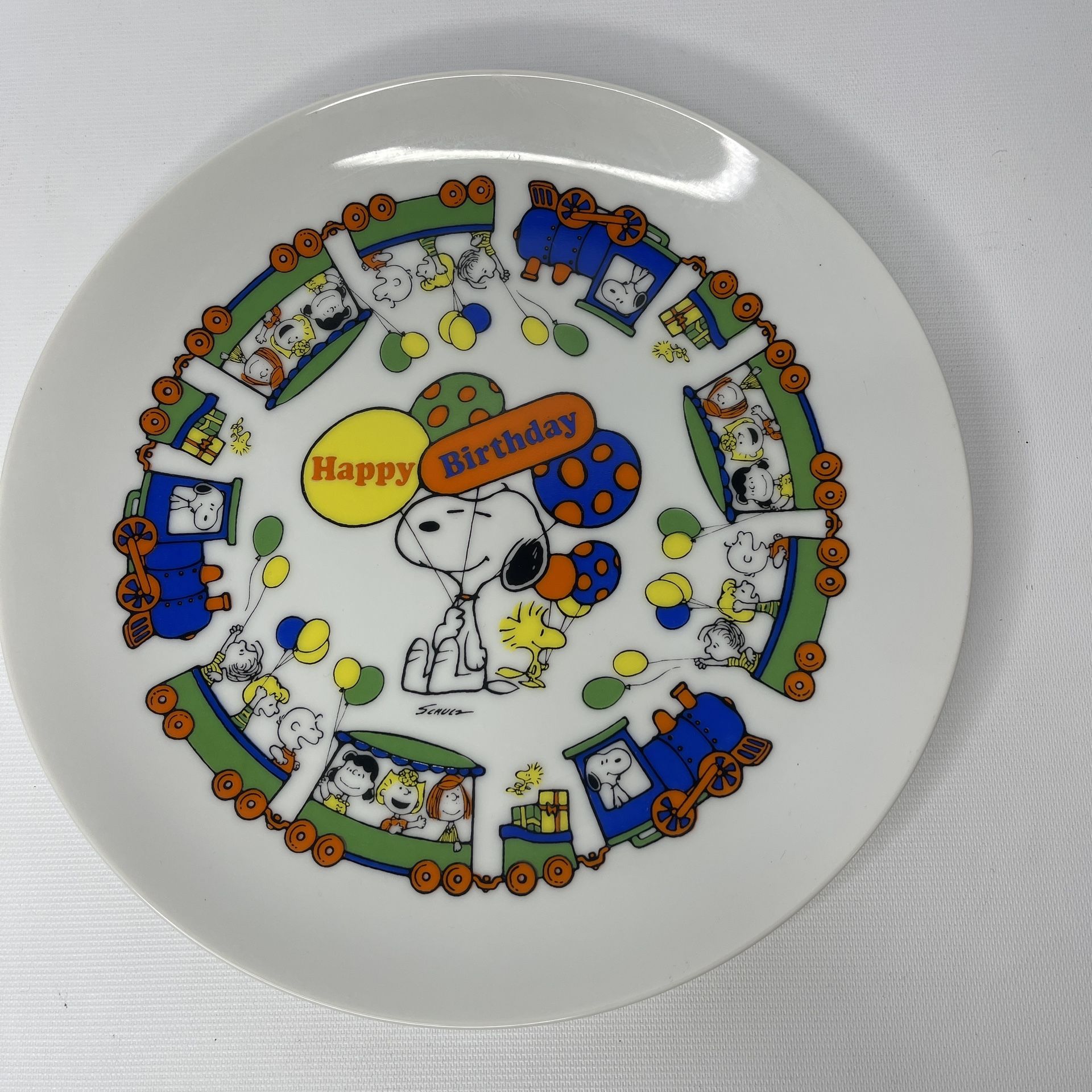 Snoopy Porcelain Birthday Plate Vintage 1966