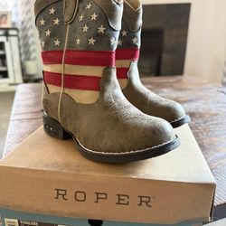 Roper Toddler Light Up Patriotic Cowboy Boots 8 