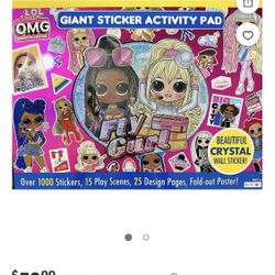 Free LOL Doll Sticker Book Some Pages Used