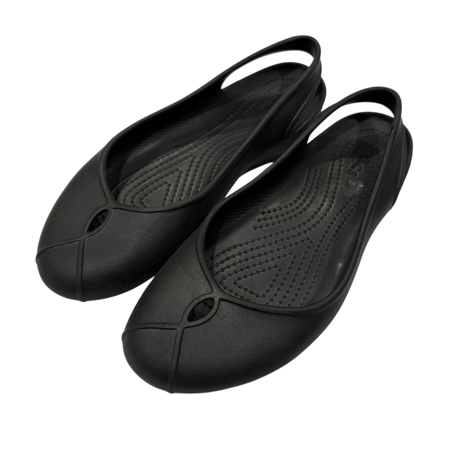 Women Size 7 Crocs Mary Jean Flat Slip On Sandals Iconic Comfort Shoes