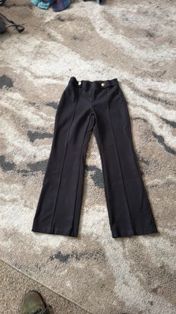 Michael Kors Women’s Black Dress Pants Size S/P Gold Button Career Office Trousers
