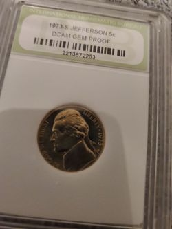 1973-S Jefferson Nickel DCAM Gem Proof Slabbed