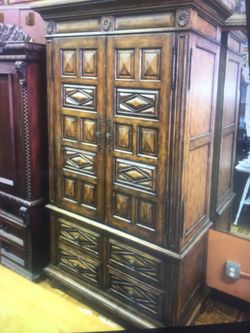 Large chest entertainment media center armoire