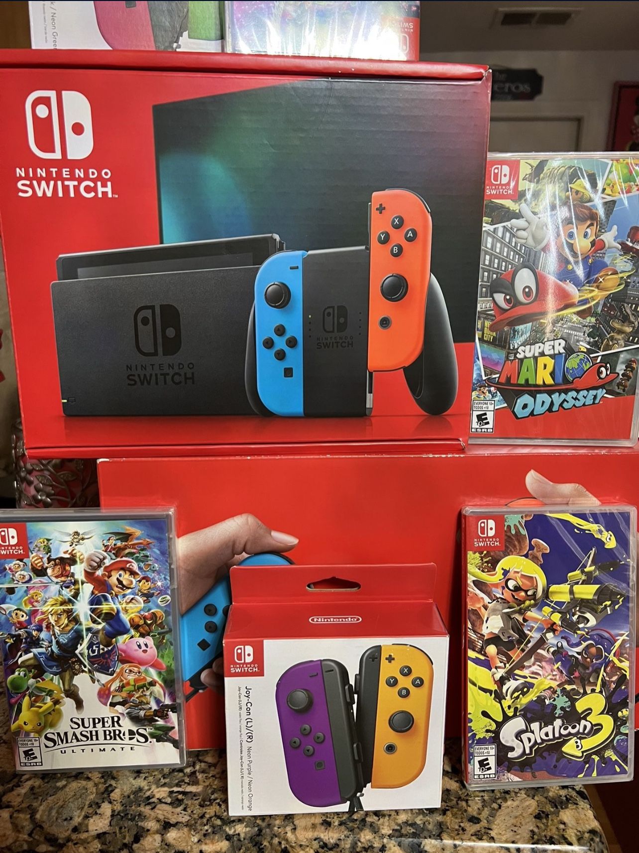 Nintendo Switch Bundle! with games and extra joycons
