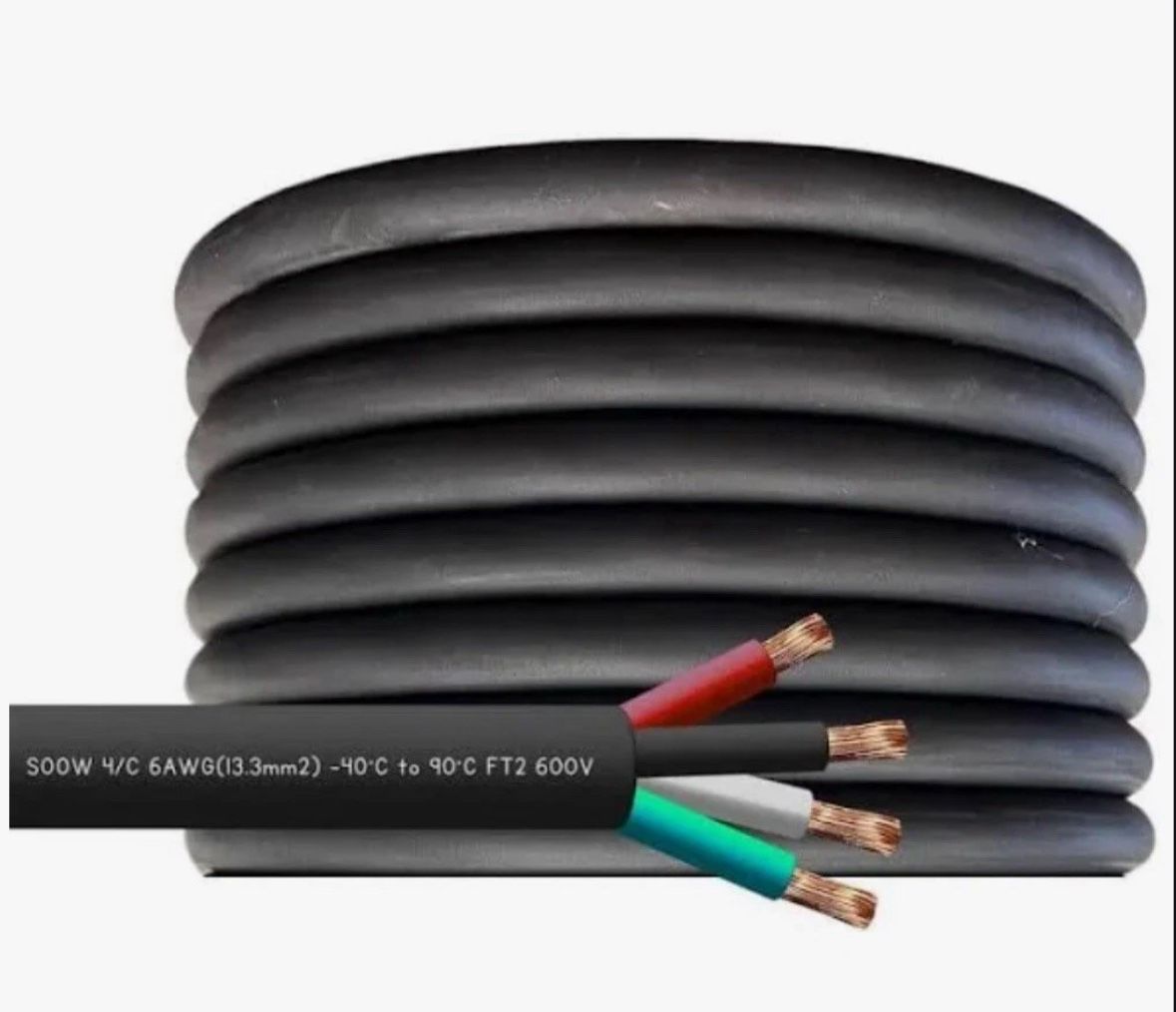 64100 100' 6/4 SOOW Wire Cord Cable Portable Power 6 Gauge 4 Conductor