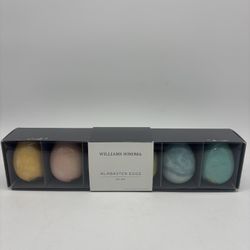 Williams Sonoma Decorative Carved Alabaster Eggs Set of 6 Italy
