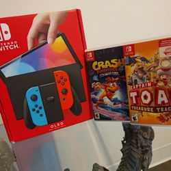 Nintendo Switch OLED( Red/Blue NEON)