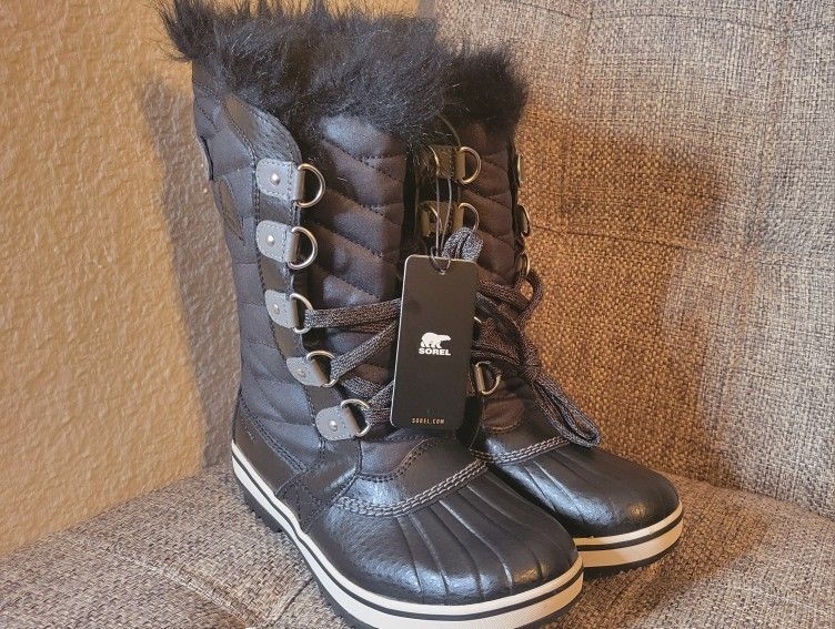 Sorel Womens Waterproof Lace Up Tofino II Snow Boots Black Size 5