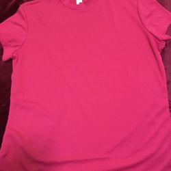 New Ladies Just Me Pink Shirt Size Large 