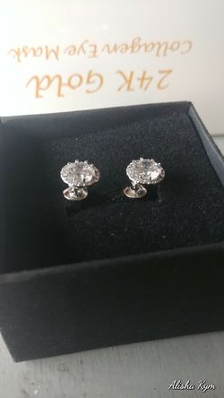 1.5💎💍CTW Round Brilliant simulated Diamind Earrings Genuine S925 Sterling Silver💎💍