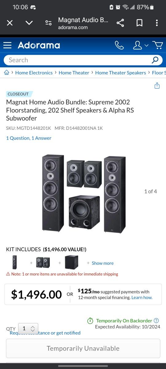 Magnat Audio Bundle- 2x Supreme 2002 Floorstanding, Shelf Speakers & Subwoofer