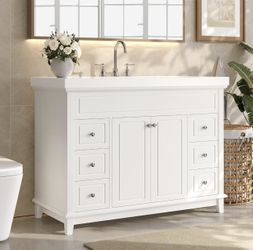 Brand New! Never Opened! 48 In Bathroom Vanity With Sink