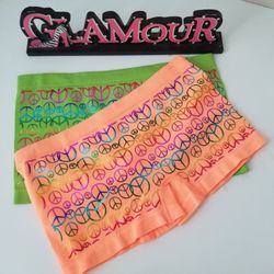 Neon Women's Peace Sign Groovy Boystyle Panties