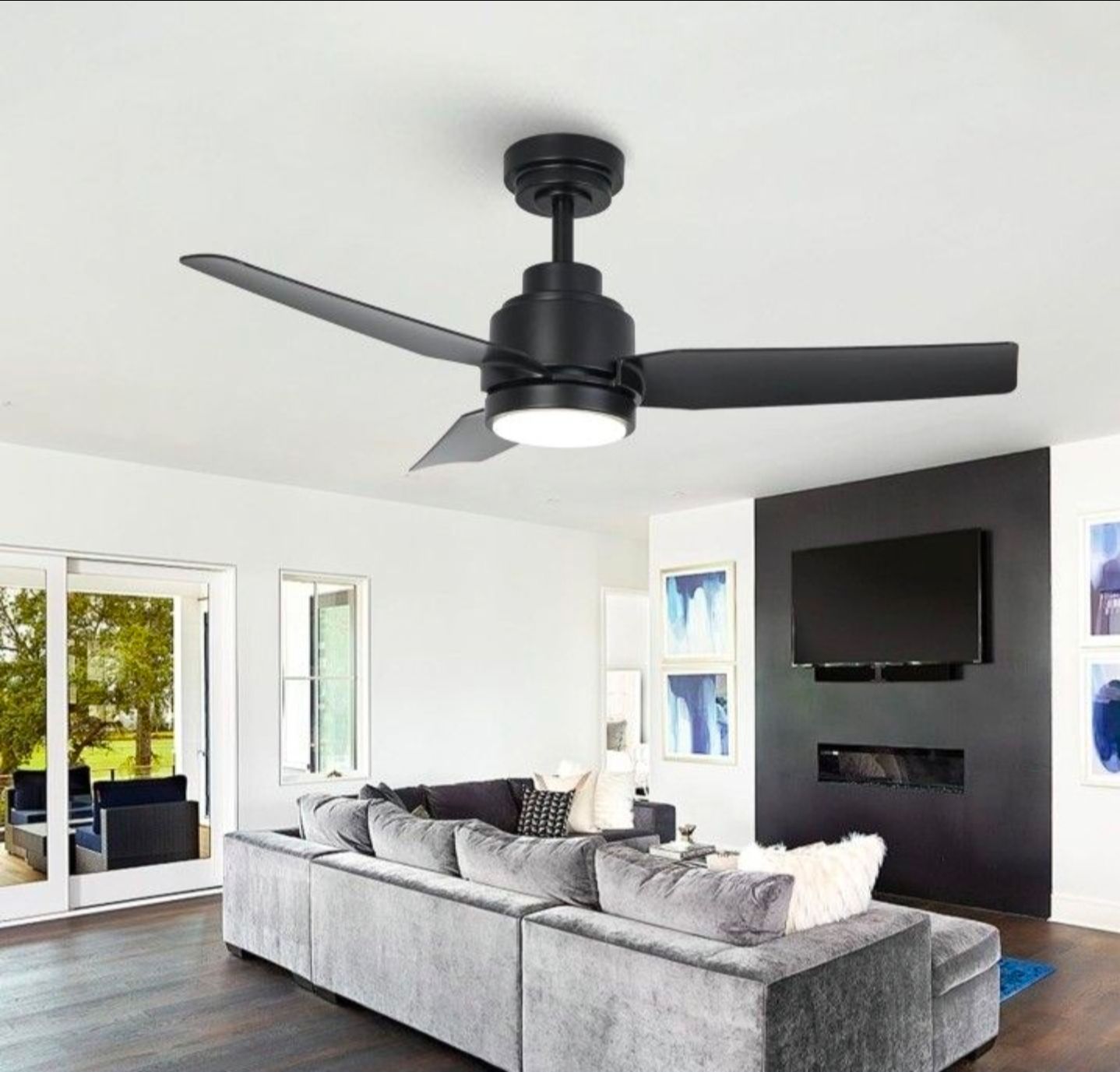 42 Inch Black Ceiling Fan