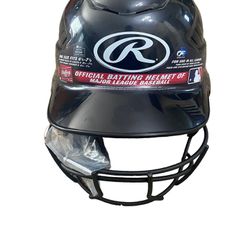Rawlings Coolflo NOCSAE Molded Batting Helmet with Face Guard, Black, One Size