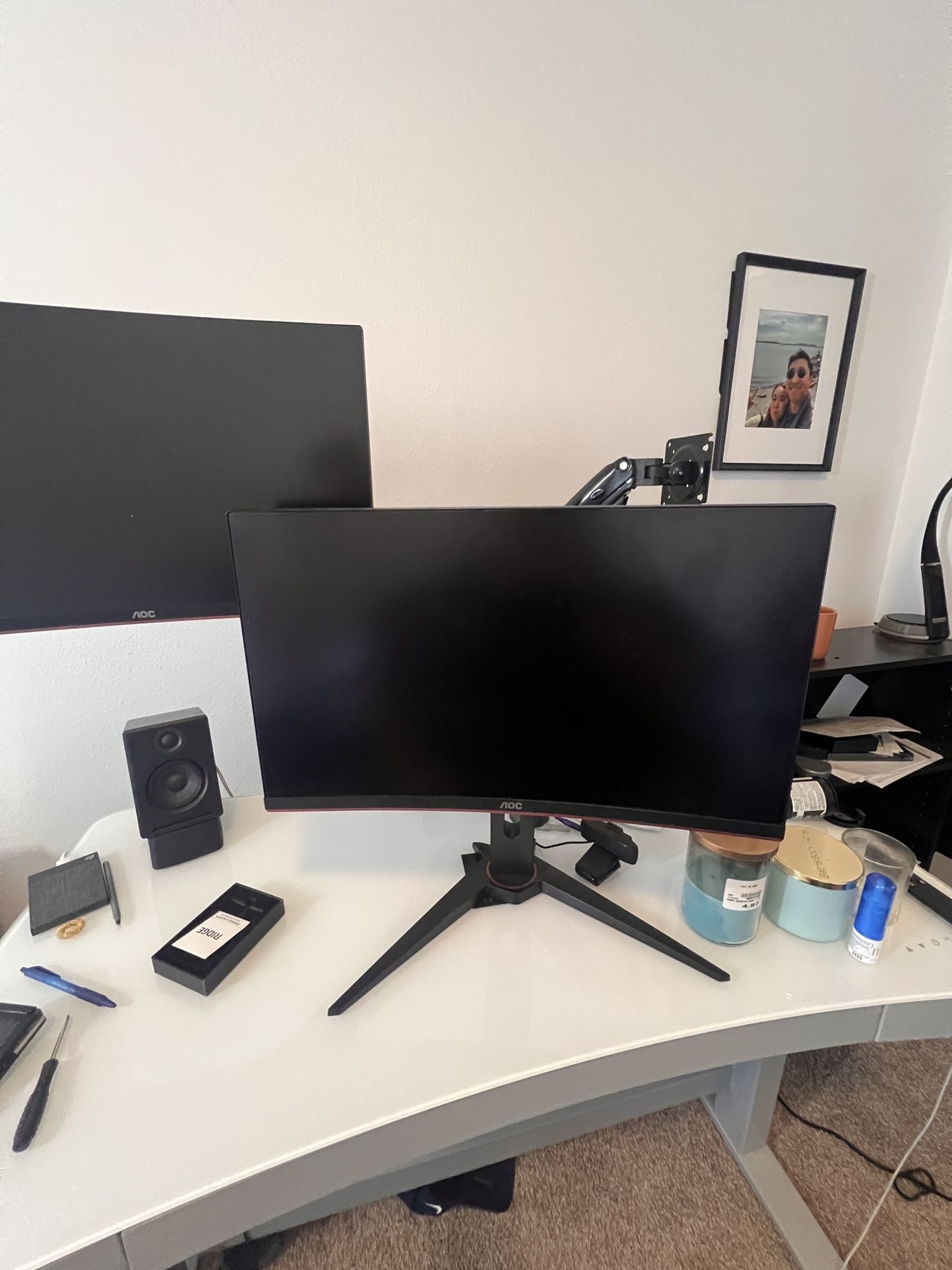 (2) 24” AOC Curved Gaming Monitors