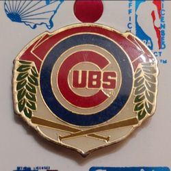 Chicago Cubs Vintage (1992) "CREST" Lapel/Hat/Tie Pin By Imprinted Products (New On Card)👀🤯 GREAT FOR HATS!💣 Please Read Description.