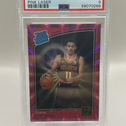 2018-19 Donruss Trae Young Pink Laser Rated Rookie RC 02/79 Hawks