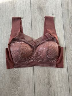 burgundy bra