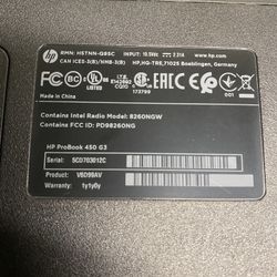 Hp Computer Laptop Probook 450 G3