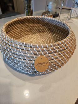Demdaco Woven Large Basket Bowl