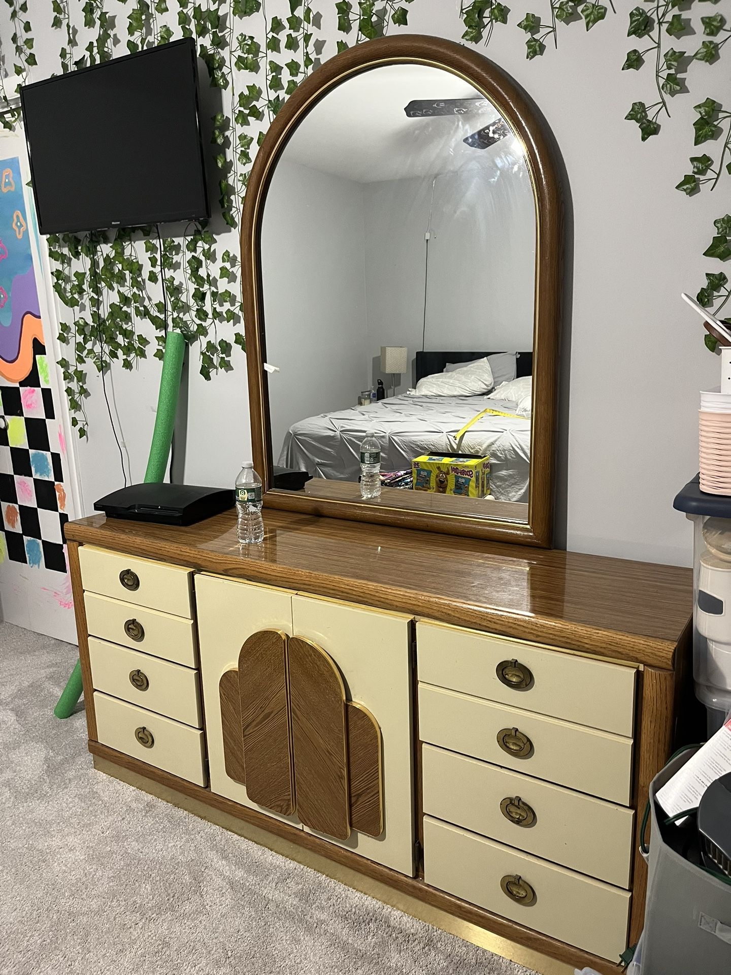 Dresser With Mirror Art Deco Style