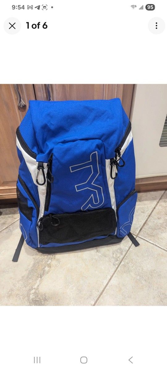 Brand New TYR Alliance Backpack 45 L, Royal/White