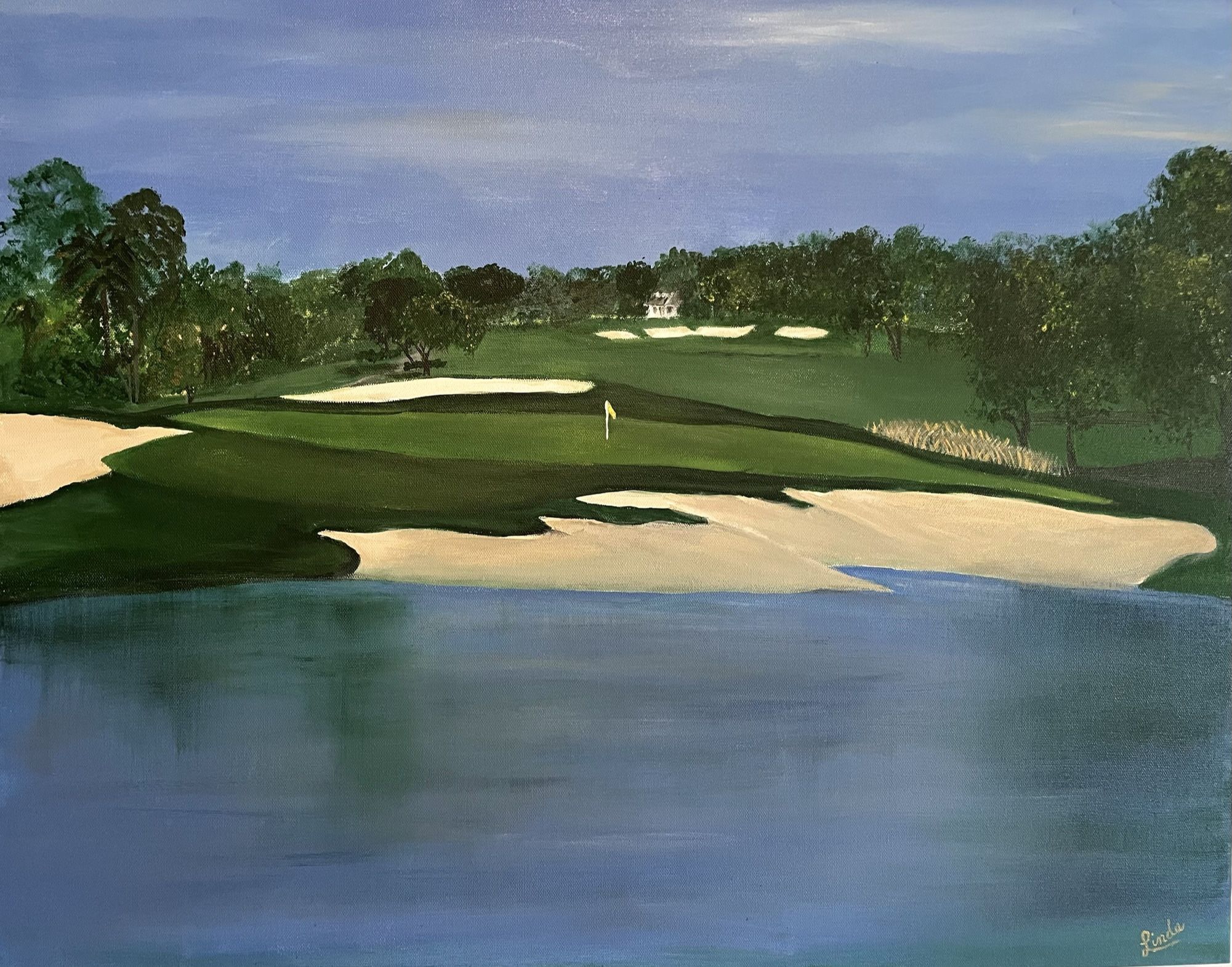 Beautiful Painting Of Old #17 At Bay Hill.
