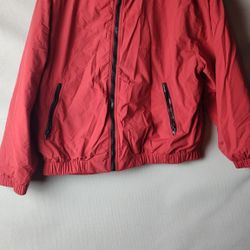 Eddie Bauer Women's Size XXL Polartec Winter Jacket Red Full Zip Fleece Lined