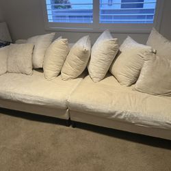 Veda 118 Inch Sofa Extra Large Couch Cream