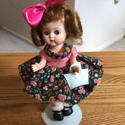 Beautiful Cosmopolitan Ginger/Ginny Doll In Pink PrintFrom 1955/56