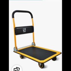 Yellow Dolly Push Cart 