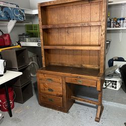 Young-Hinkle Pine Desk with Shelving